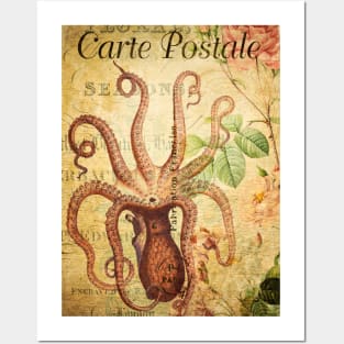 The Octopus - Vintage French Postcard Posters and Art